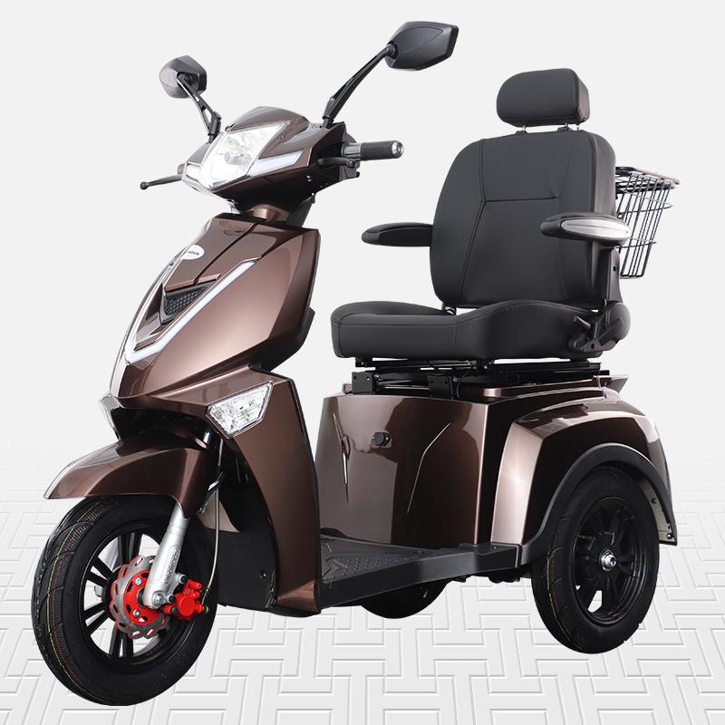 T408-3 500Watt Brushless Motor 3 Wheel Electric Scooter Tricycle with Led Light for Adult