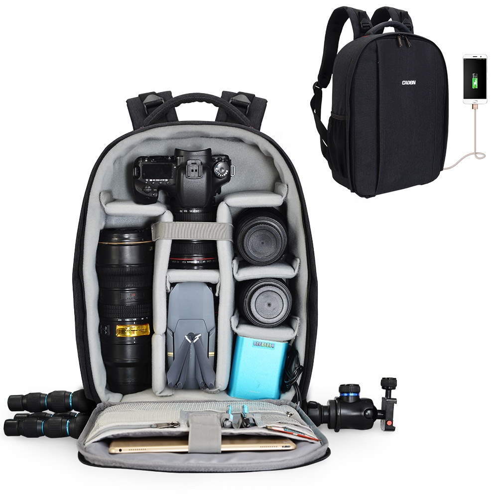 CaDen D10 Waterproof Polyester Shockproof DSLR Photo Camera Soft Bag Stylish DSLR SLR bag camera backpack