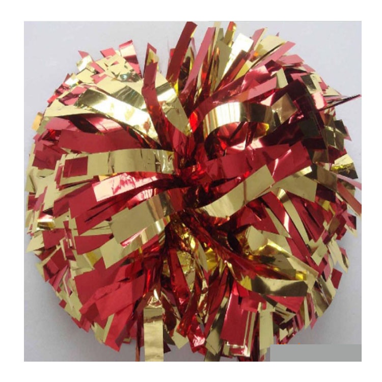 Красный металлический ободок с веселыми помпонами Spirited Hand Band Fun Cheer Pom Poms Spirit Cheer
