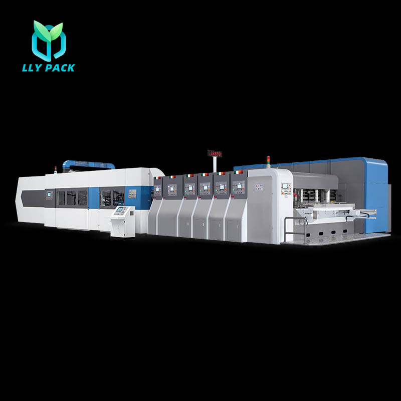 PLC Control Packaging Line Rotary Print Slot Die Cutting Machine Flexo Printer