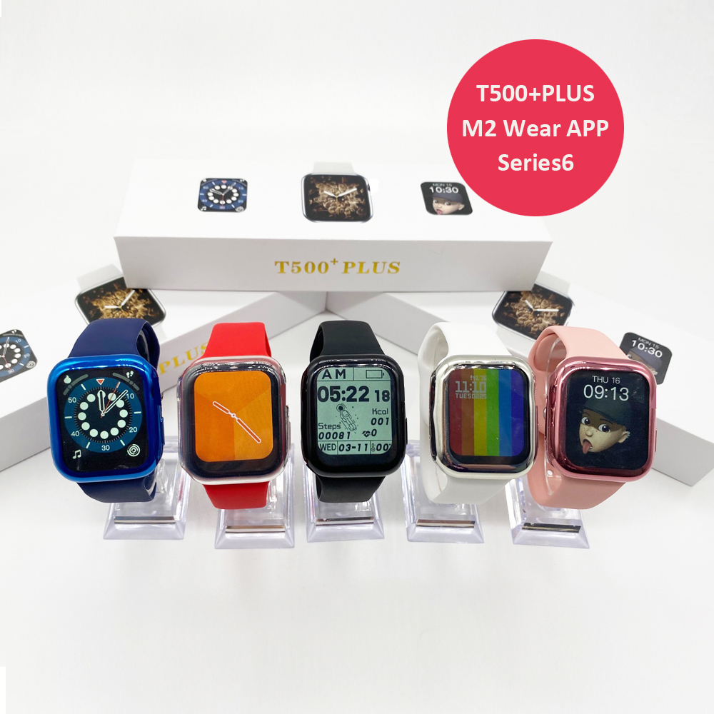 Умные часы T500 + Plus, IOS, Android, BT, пульсометр reloj inteligente, 1,75 дюймов, сенсорный экран, Смарт-часы серии 6, T500 + plus