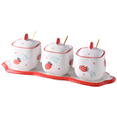 Japanese Style Creative Fresh Little Fish Strawberries Seasoning Set