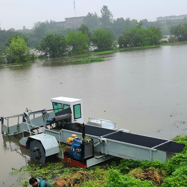 Hot sale Aquatic Weed harvester River Cleaning Boat Garbage collecting ship factorywith high quality