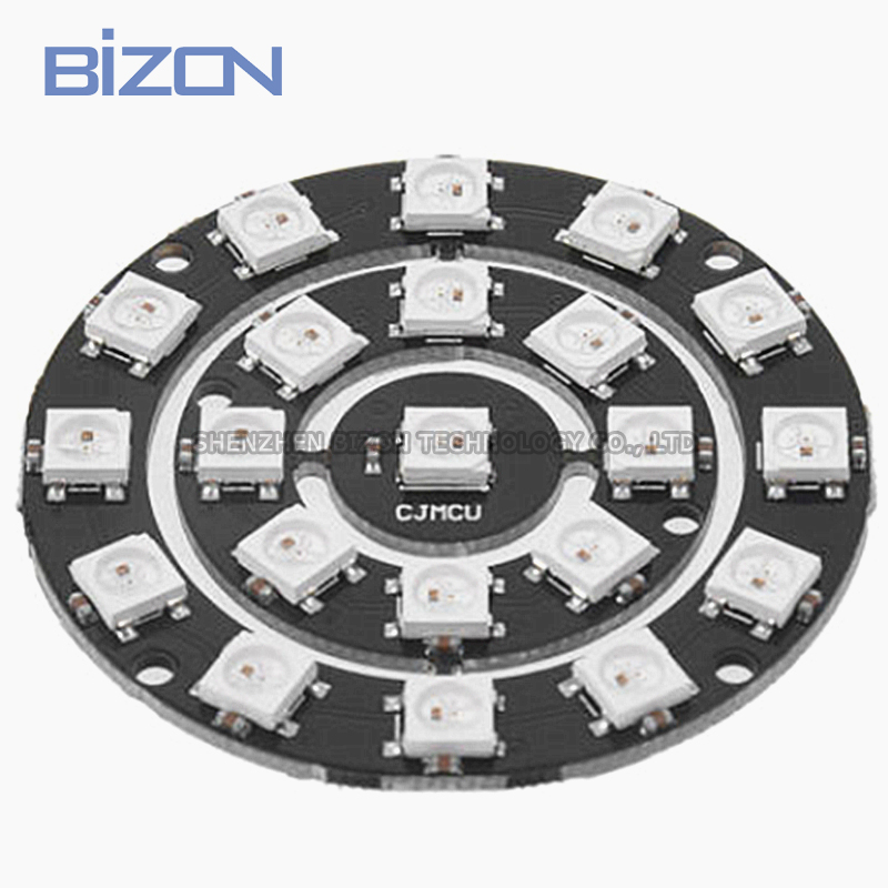 RGB LED кольцо 1 3 4 7 8 12 16 24 32 биты светодиоды WS2812 5050 RGB LED кольцо свет лампы с интегрированными драйверами для Arduino Diy Kit
