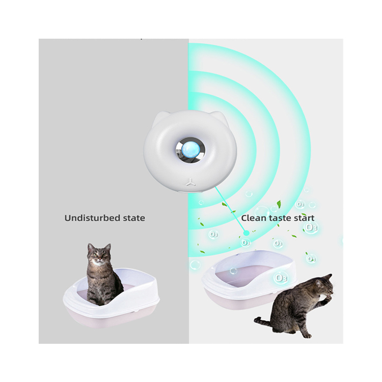 Smart Cat Litter Deodorizer Automatic Pet Odor Eliminator with Ozone Producer & Smart Infrared Sensor for Home Cat Litter Box