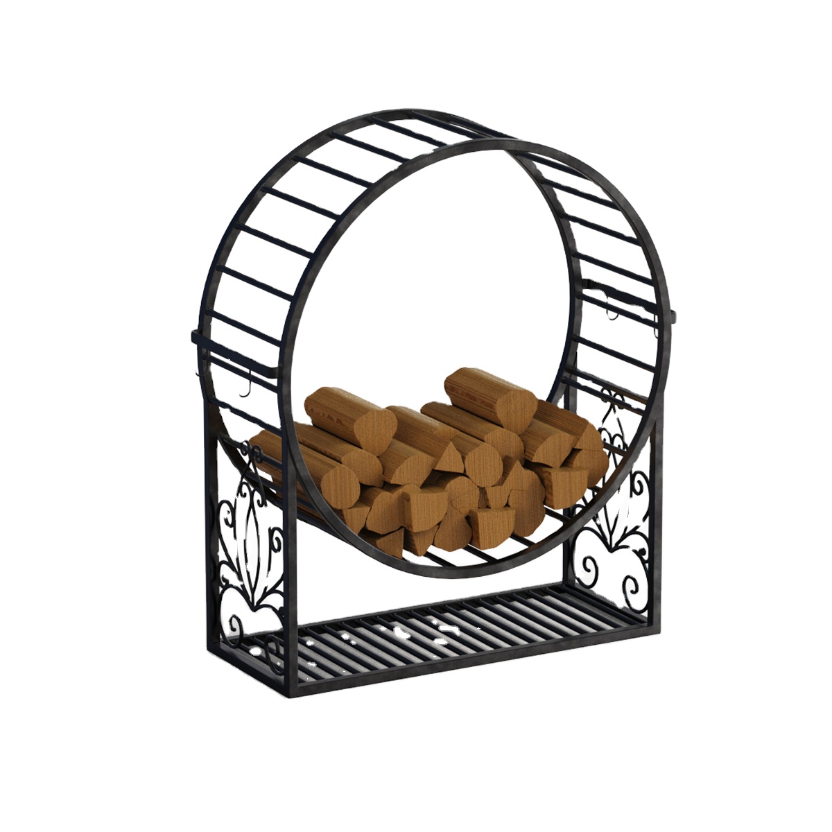Custom Latest Metal Firewood Log Holder Fireplace Accessory Firewood Storage Rack