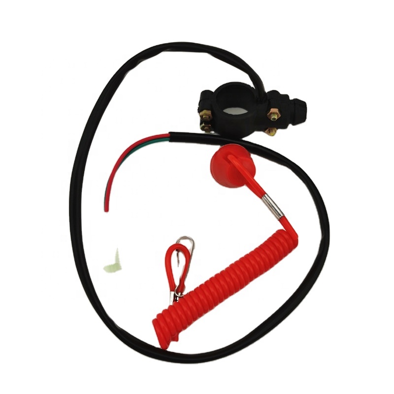 2 wires emergency kill switch for Pocket Bike Engine Tether Outboard on off button mini moto atv quad 50cc -250cc