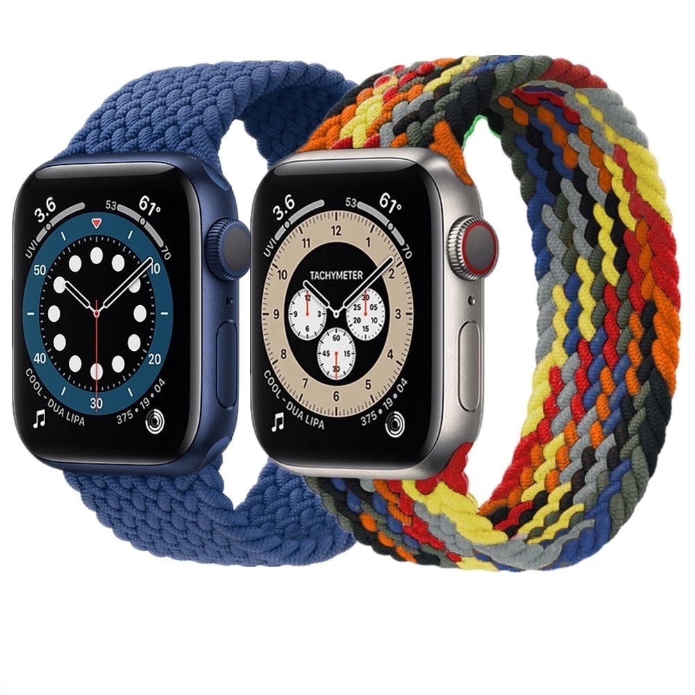 Плетеная сольная петля для Apple watch band 44 мм 40 мм 38 мм 42 мм тканевый нейлоновый эластичный пояс браслет iWatch series 3 4 5 se 6