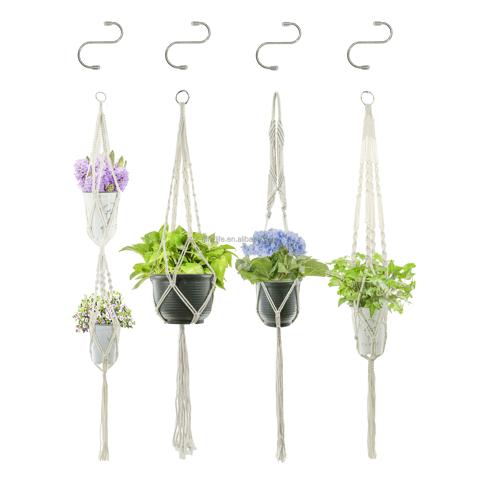 Diy plant hanger macrame jute spiral large macrame air plant hanger holder diy for beginners