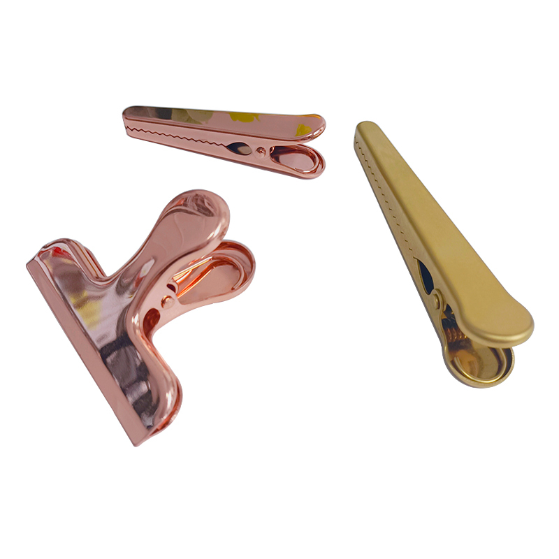 Stainless Steel Office Binder Paper Clip for Sealing Tickets & Documents Metallic sealing clips bag clips