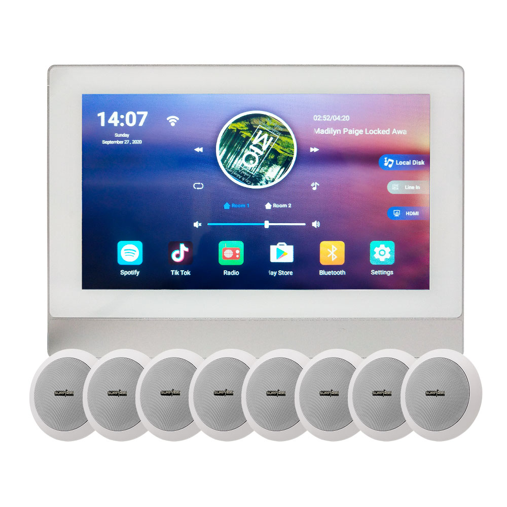 В стене WiFi Android усилитель HiFi потолочное крепление динамик домашние театры музыкальная система