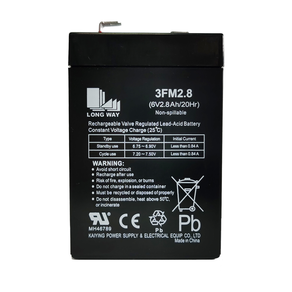 Safety reliable 6v2.8ah rechargeable lead acid battery for weighing scale alarm system