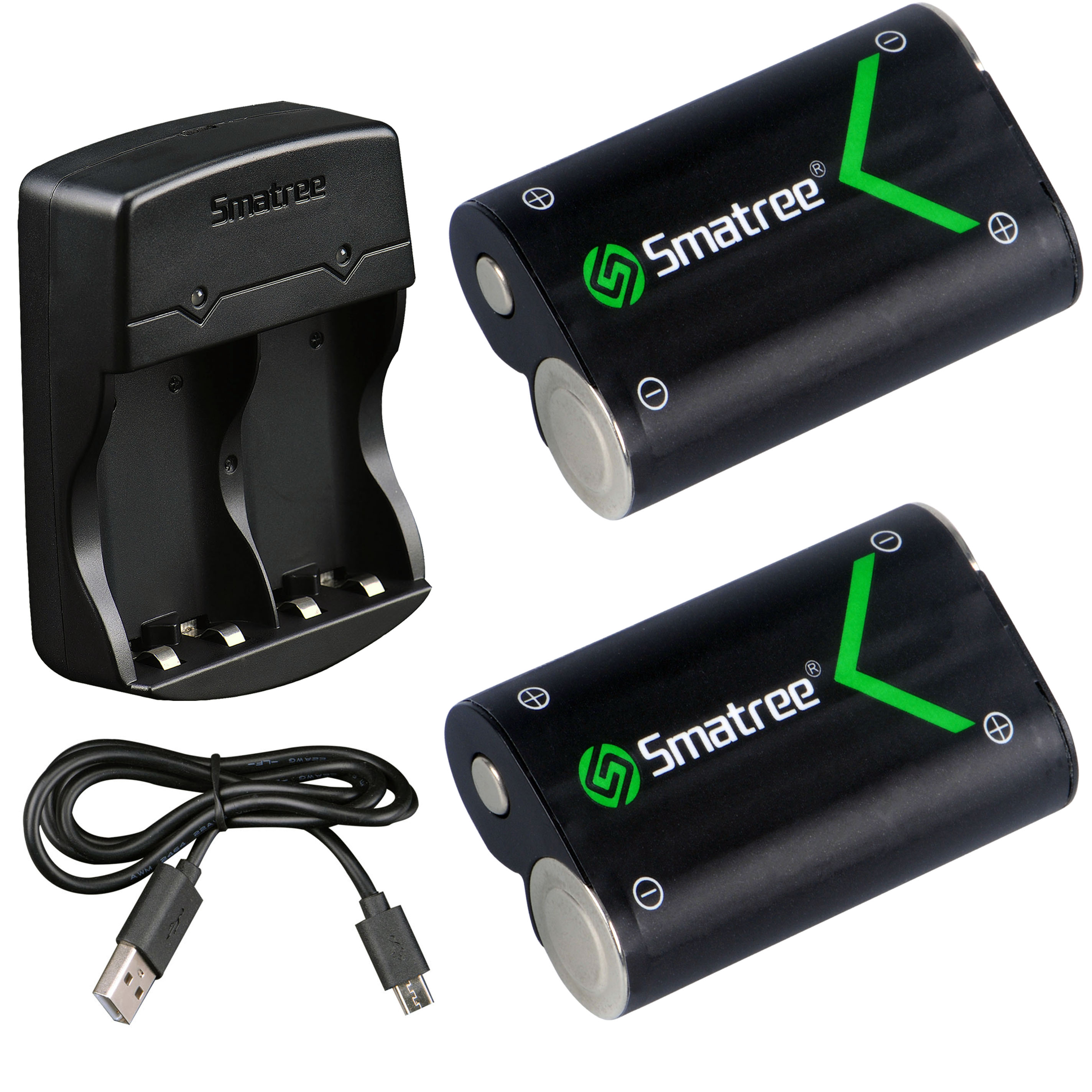 Smatree 2 перезаряжаемые аккумуляторные батареи для X Box One контроллер зарядное устройство