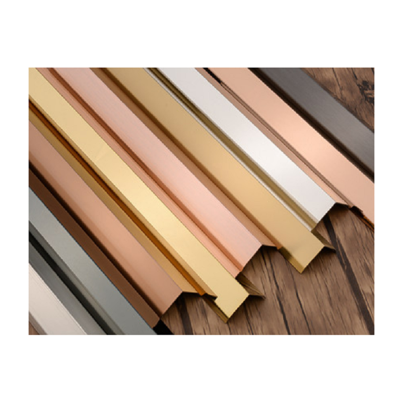 Hotel restaurant decoration L shape copper gold stainless steel angle bar price