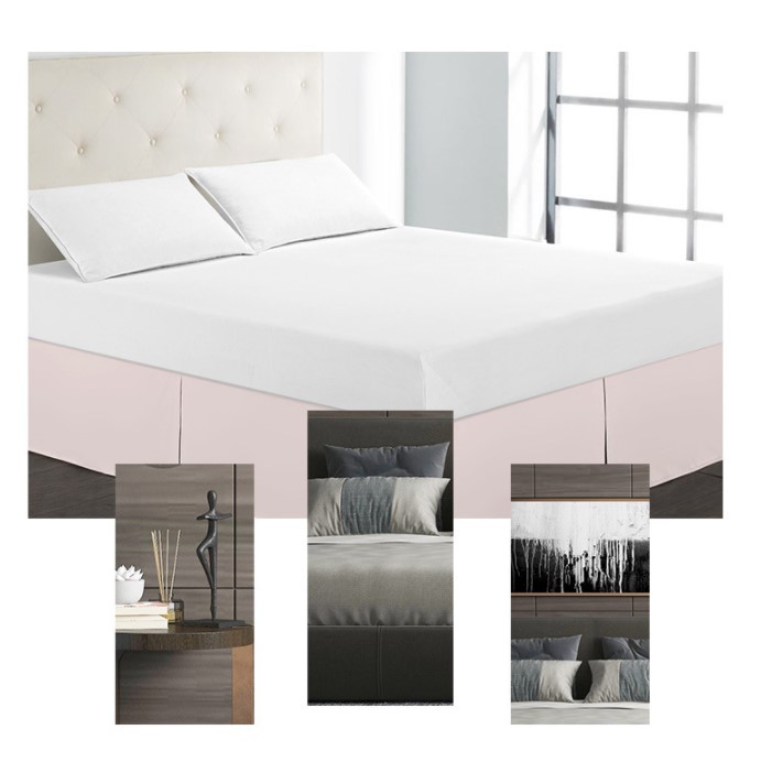 New Wholesale Microfiber Bed Skirt Minimalist Japanese Style Bed Skirt