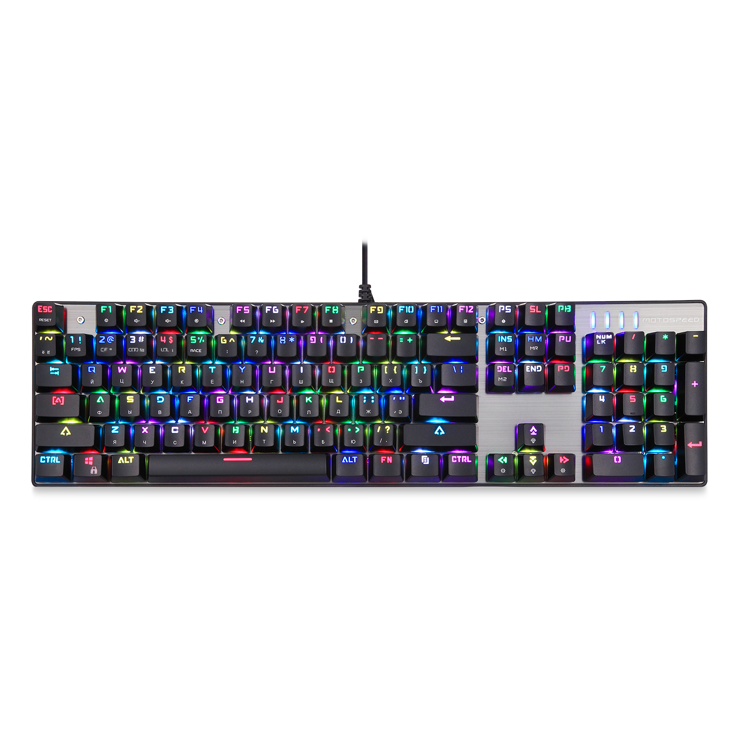 Motospeed CK104 RGB игровая клавиатура с машинкой механическая клавиатура Rgb