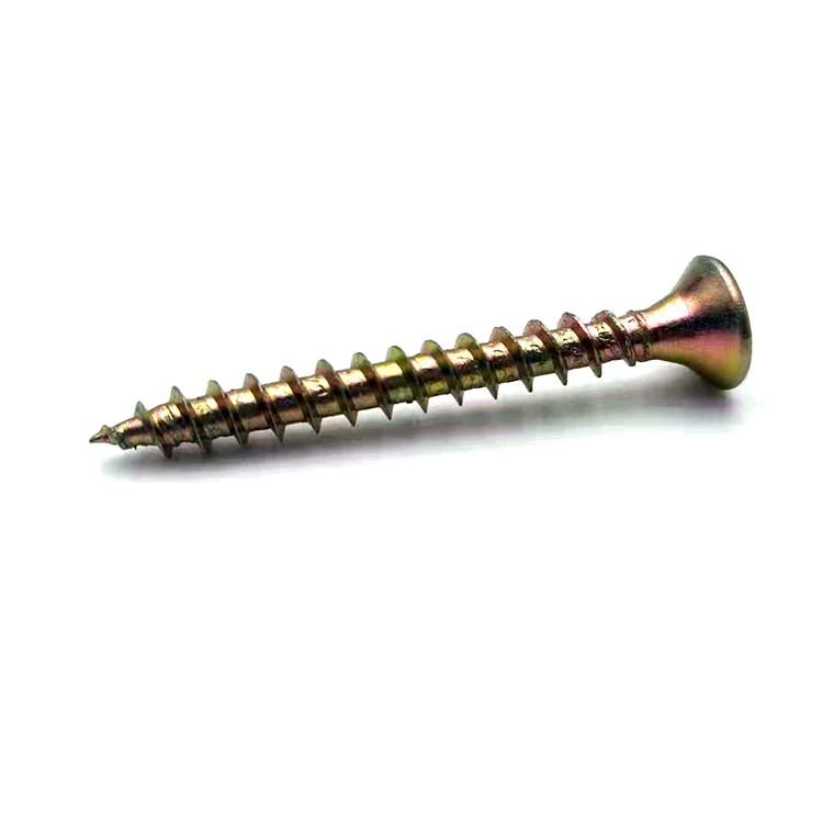 Hot sale Brass wood csk chipboard screw yellow zink plated chipboard screw