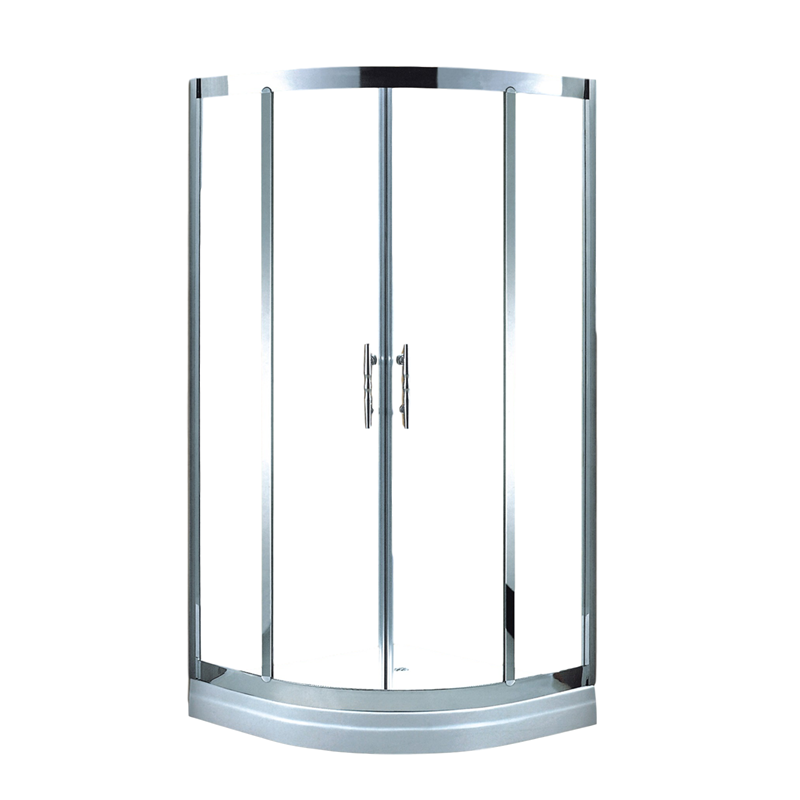 Ningjie simple corner 6mm clear glass sliding shower glass door shower enclosure