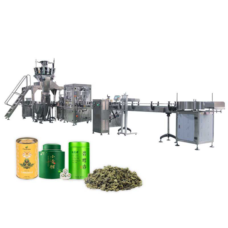 Automatic hemp weighing filling capping and labeling machine for jars