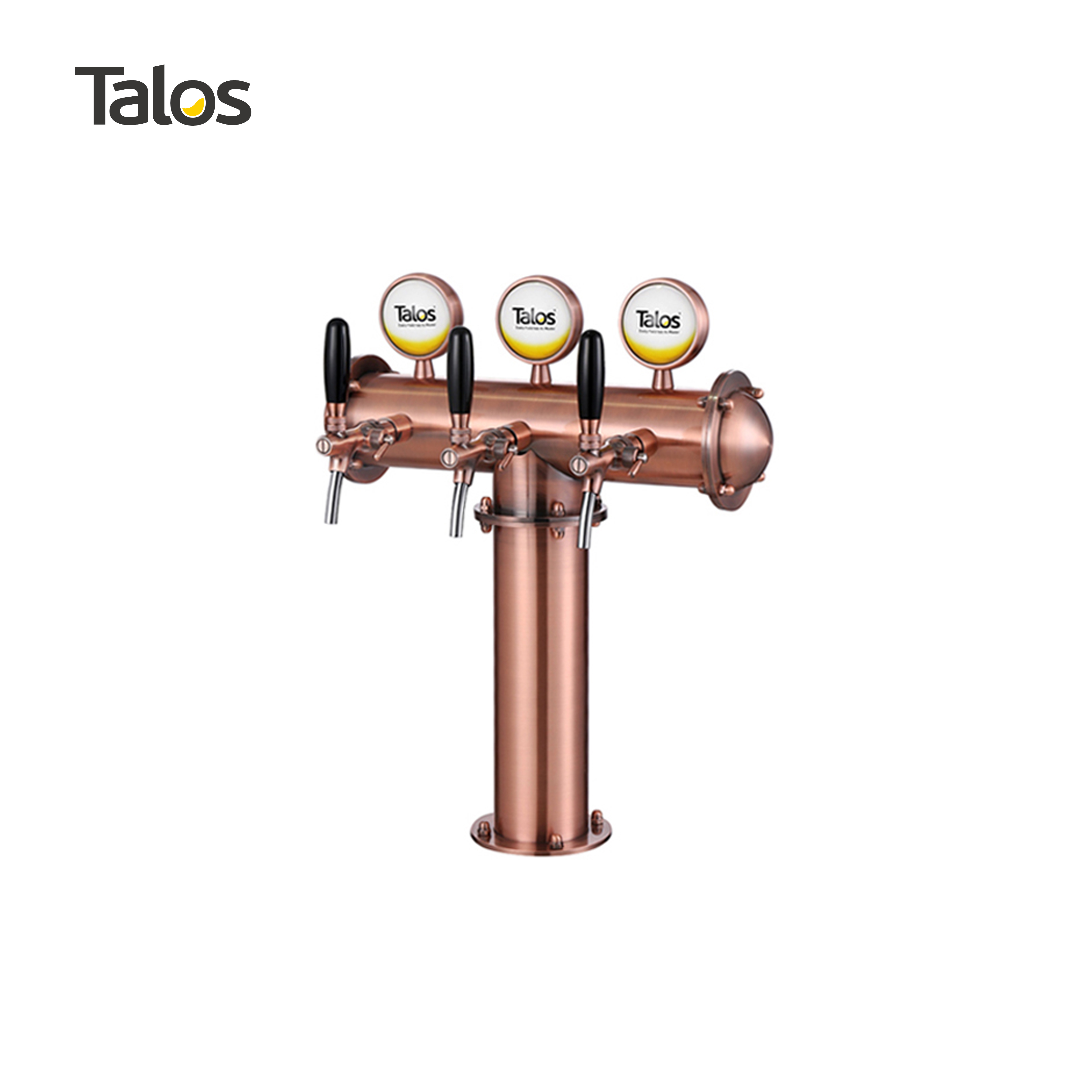 Talos T башня из нержавеющей стали 3 коснитесь башня 102 мм пива оборудование для дозирования разливного пива башня (бронза, LED)