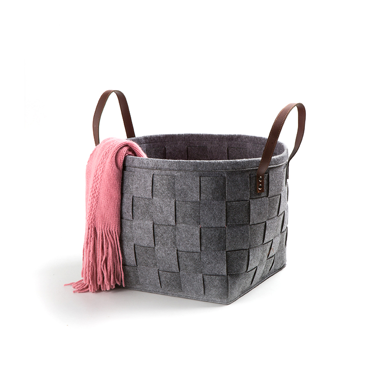 Discount promotion 50 gallon non-woven container fabric storage box PU leather woven shoes or other storage boxes and boxes
