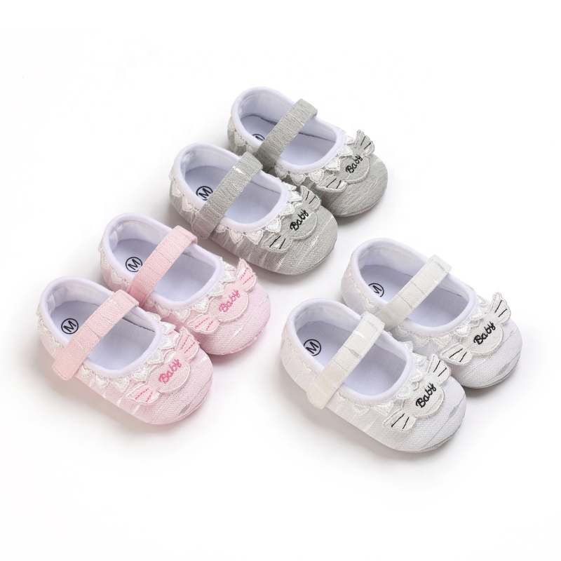 Cute Angle Soft Cotton Newborn Toddler Infant Crib Shoes for Baby Girls