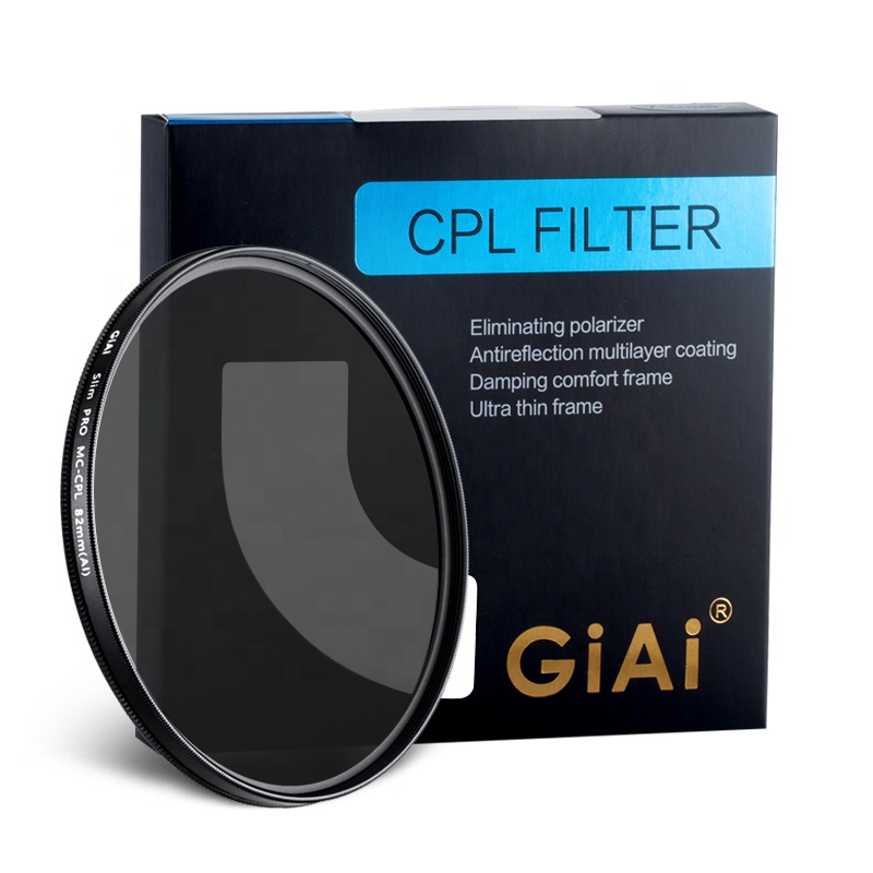 GiAi slim с ультратонкой оправой 37 мм-82 мм поляризационный фильтр камеры CPL фильтр для объектива камеры