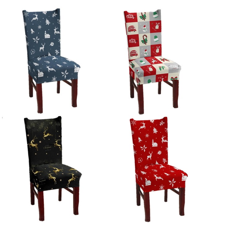 Hot sale Christmas Elastic Chair Cover Dust-proof Soft Comfortable Protection Case for Family Hotel Dining Chair