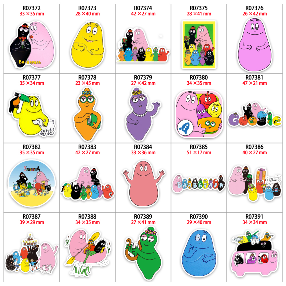 50 шт. принт barbapapa смолы с плоской задней стороной для волос луки плоскостной транзистор бант центры Подвески diy материалы
