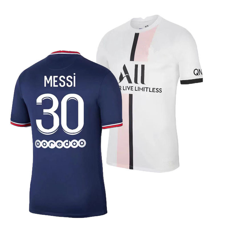 Custom Paris Messi Neymar Mbappe Jersey High Quality Messi #30 Football Embroidery Logo P S G New Season No. 30 Messi Jersey