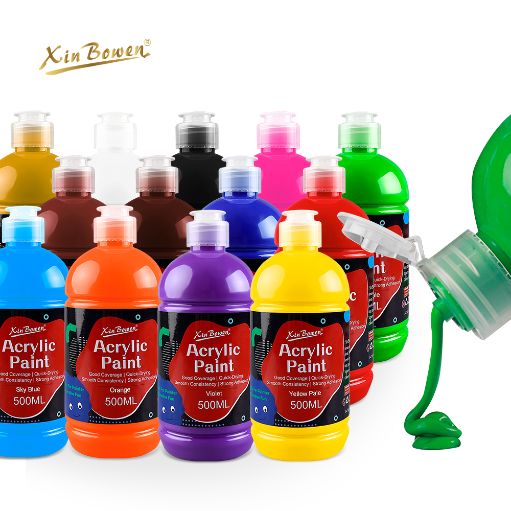 Xin Bowen Art Paint 500ML 16.5 OZ Artist Paint Materials Art Supplies For Canvas And Other Painting Medium