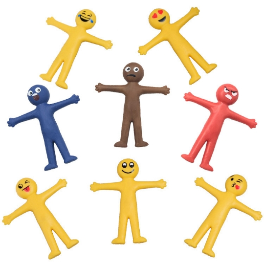 Smile stretchable yellow villain creative TPR silicone decompression fidget Sensory Toys