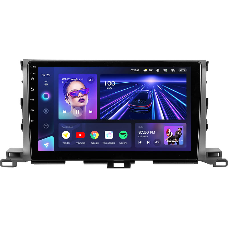 Автомагнитола TEYES CC3 для Toyota Highlander 3 XU50 2013-2018, мультимедийный видеоплеер, навигация, стерео, 2 din, dvd