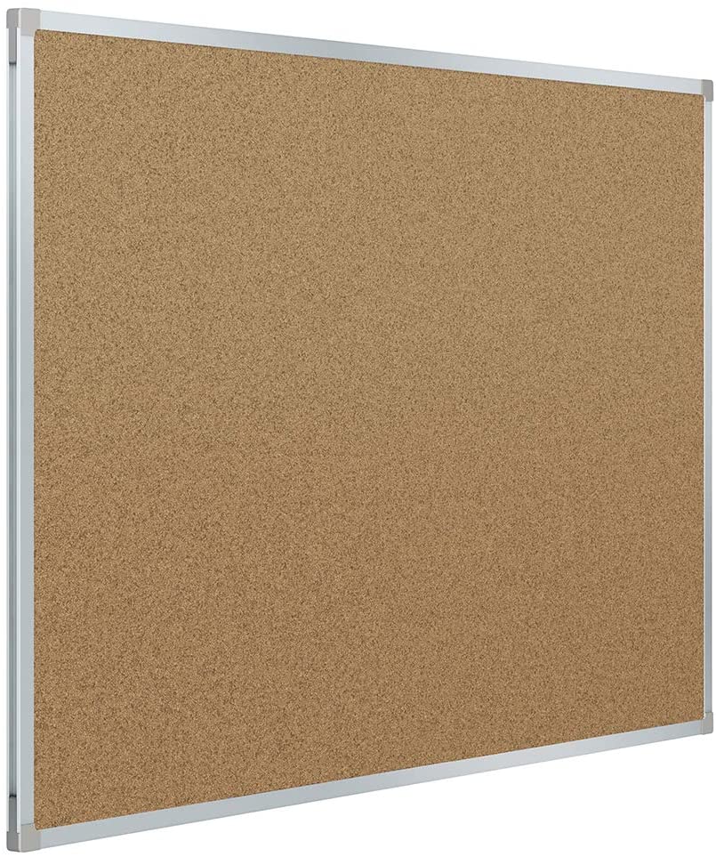 Cork Board Aluminium Frame, Framed Bulletin Board, 18x24 inches
