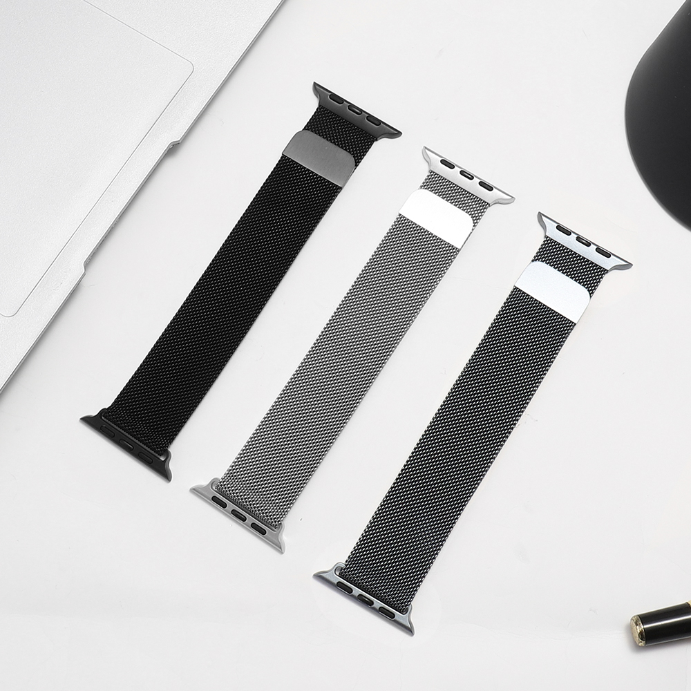 Ремешок «Миланская петля» из нержавеющей стали для apple watch band 38/40/42/44, магнитный ремешок для apple watch series se/7/6/5/4/6/3