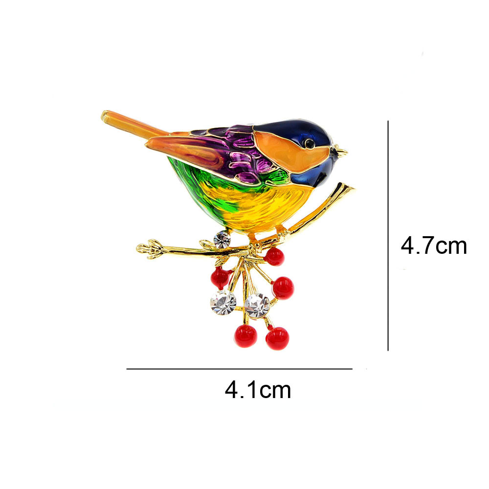 Bird Brooches For Women Winter Animal Design Pin Branch Accessories 3 Colors Available High Quality