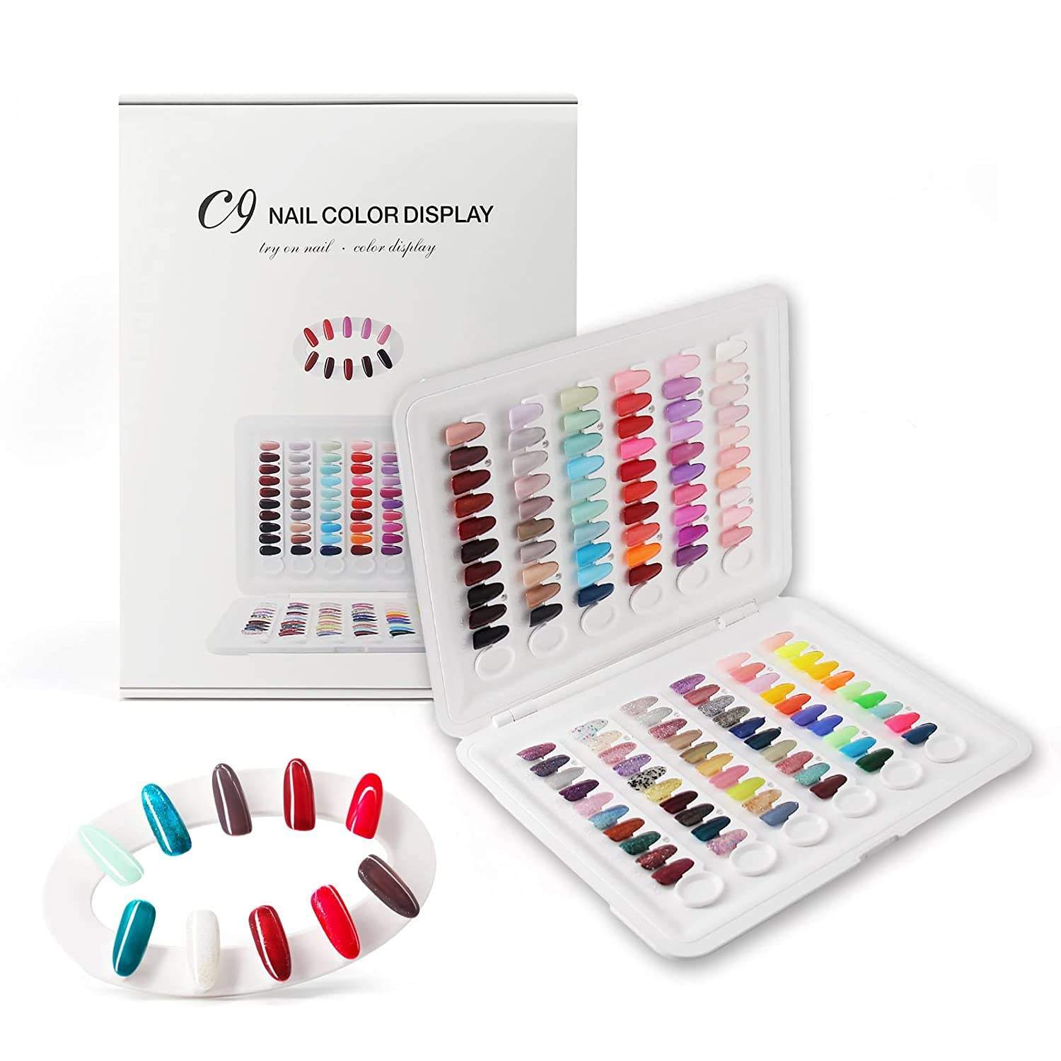 Wholesale Nail Color Palette Book C9 Nail Sample Display Book Portable 120 Color Nail Color Book Display