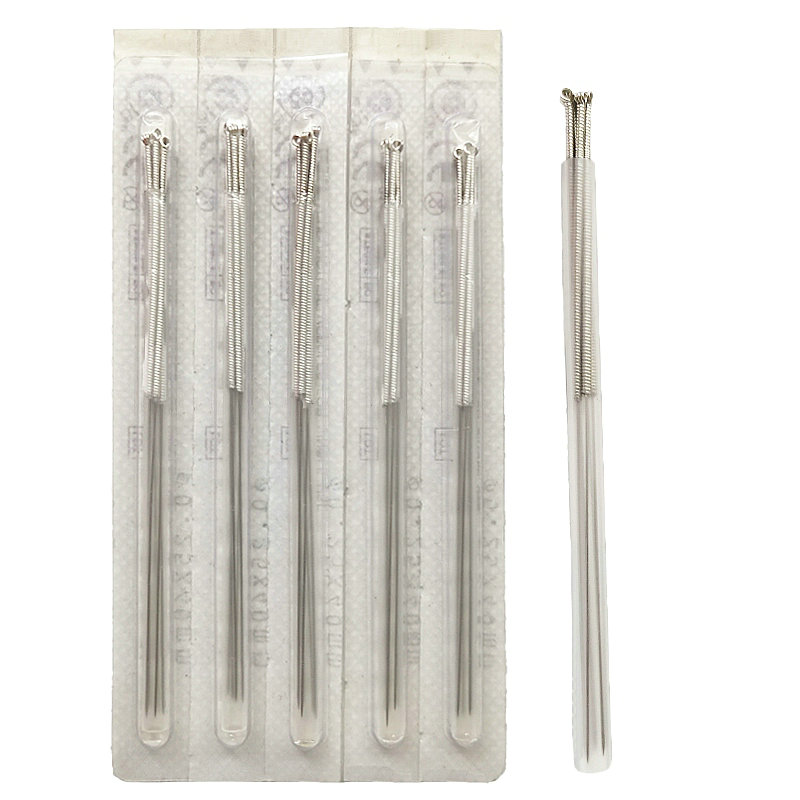 Yuannian Professional Disposable Sterile Color Plastic Handle Acupuncture Needles for Single Use One Needle with One Tube 100pcs