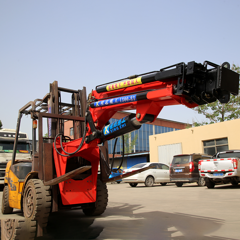 free shipping 3ton-8 ton Forklift telescopic arm lifting equipment for Forklift Attachment Jib Boom with Crane function