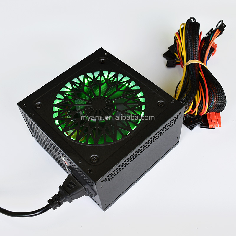 800 Вт ATX компьютерный блок питания, украшенное мозаикой из драгоценных камней, 12 см вентилятор блока питания Настольный импульсный источник питания светодиодного табло