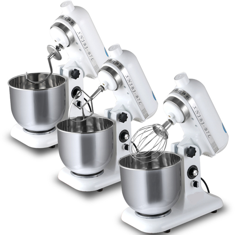 Commercial three-function dough mixer, electric kneader, egg beater and mixer
