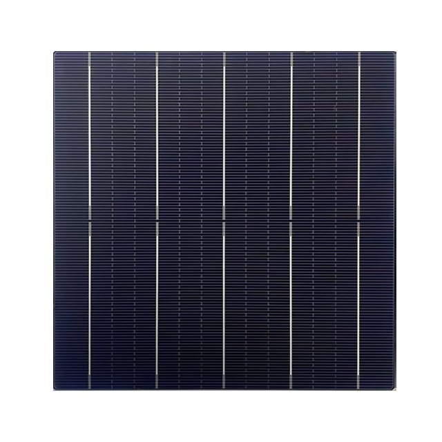 Right angle black mono crystalline silicon solar cell 21.4-22.4% efficiency