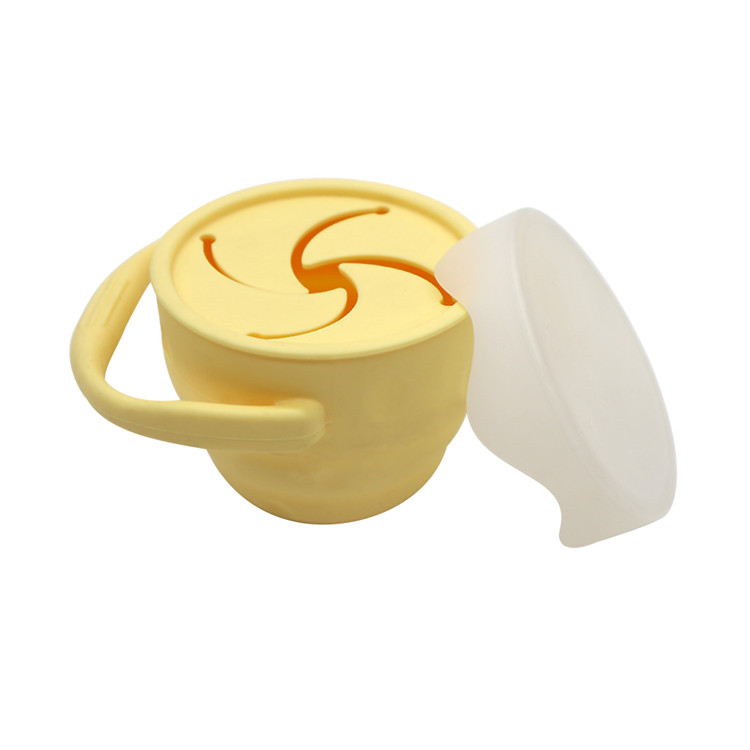Bpa Free Non-toxic Eco-Friendly Food Containers Baby Silicone Snack Bowl with Cover for kids