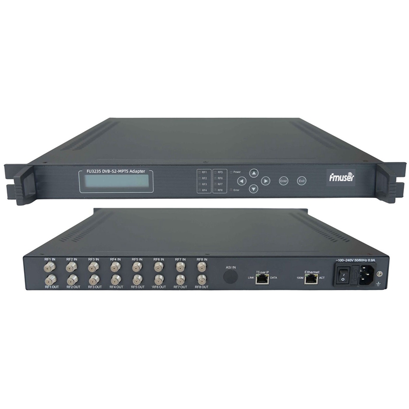 FU3235 8*DVB-S/S2 to IP IRD SPTS IP Gateway Satellite Receiver(8 RF In, 64 SPTS/IP/UDP/Multicast/Gigabit Out)