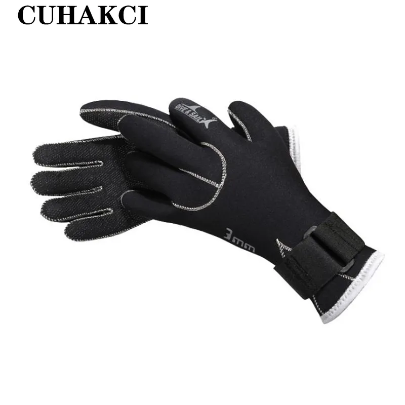 CUHAKCI Dive Sail 3mm Neoprene Diving Gloves High Quality Scratch Keep Gloves Swimming Keep Warm Swimming Diving Gloves