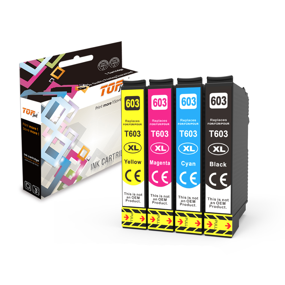 Topjet 603XL T603 T 603 XL T603XL Cartuchos Compatible Ink Cartridge For Epson XP-2100 XP-3100 XP-4100 XP-4105 InkJet Printer