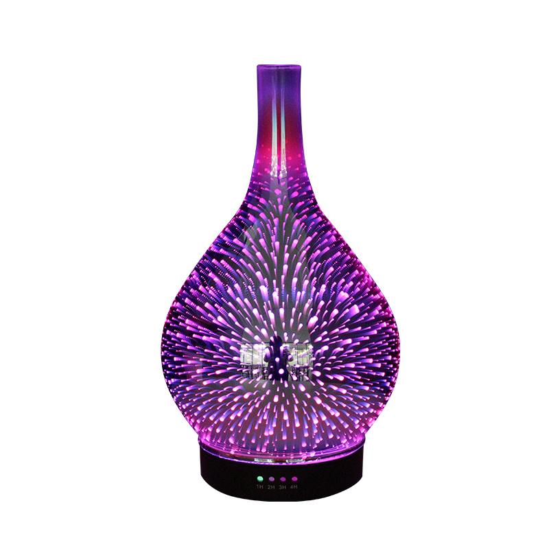 Best glass aroma diffuser flash difusor electric aromatherapy Wood Grain Cold Mist Air Humidifier Essential Oil Diffuser