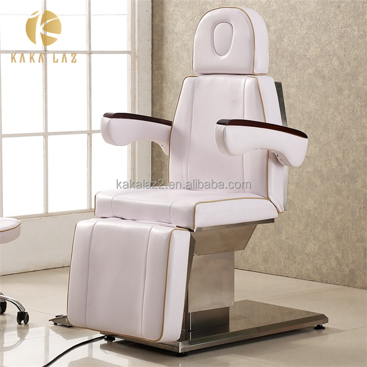 Popularly sold luxury salon equipment beige make-up bed electric massage bed spa beauty bed