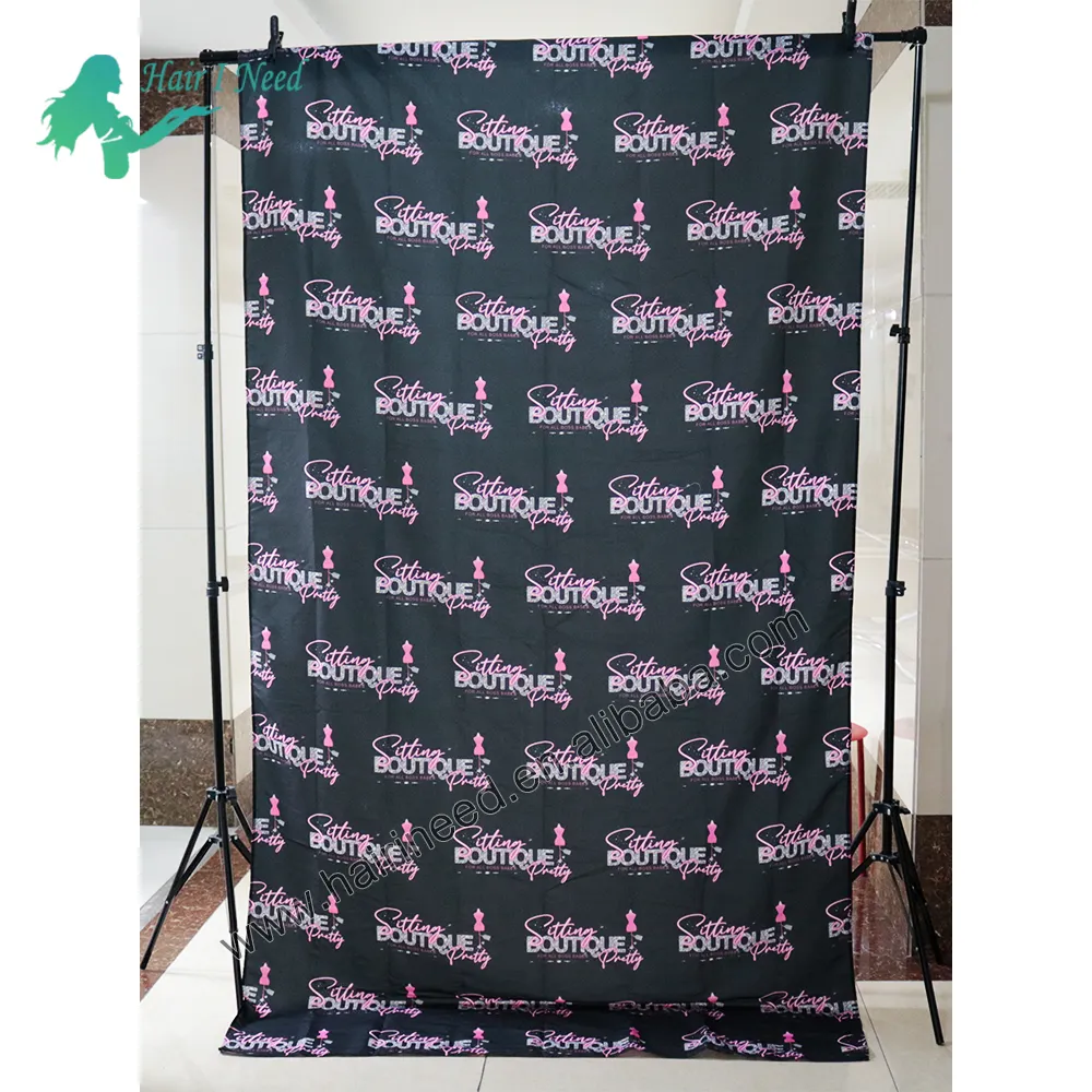 Custom Party Trade Show Exhibition Backdrop Display Private Logo Hair Salon Background
