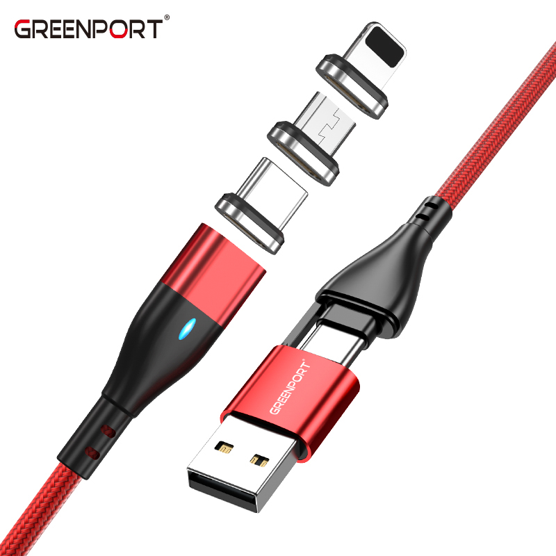 2021 Amazon Лидер продаж usb быстрое зарядное устройство PD 100 Вт 6 в 1 Магнитный кабель на складе type c /usb A на Android/IOS/Type C кабель для передачи данных